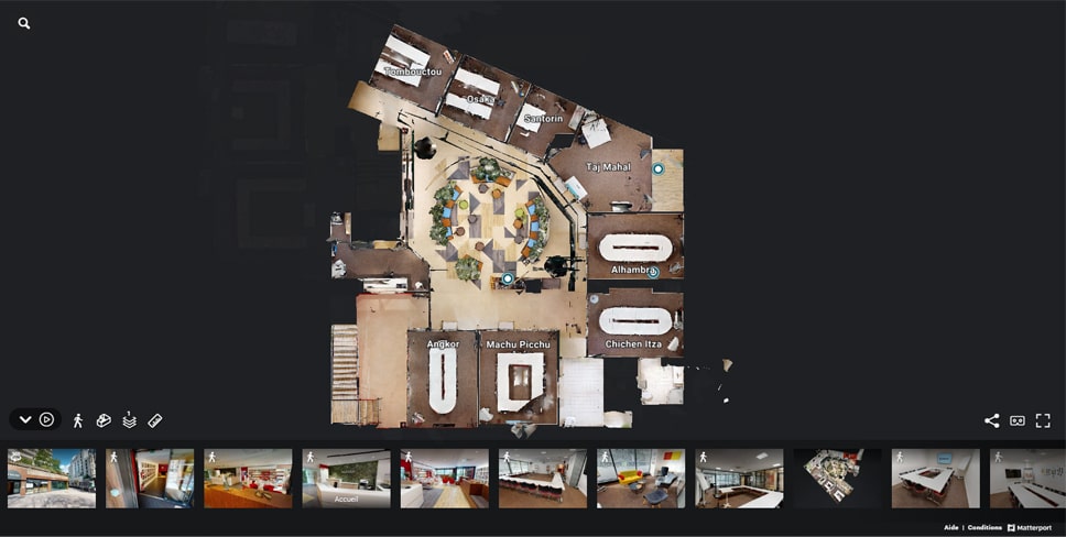 Visite virtuelle de l'espace GERESO - Niveau-1 - Paris Montparnasse - Location de salles